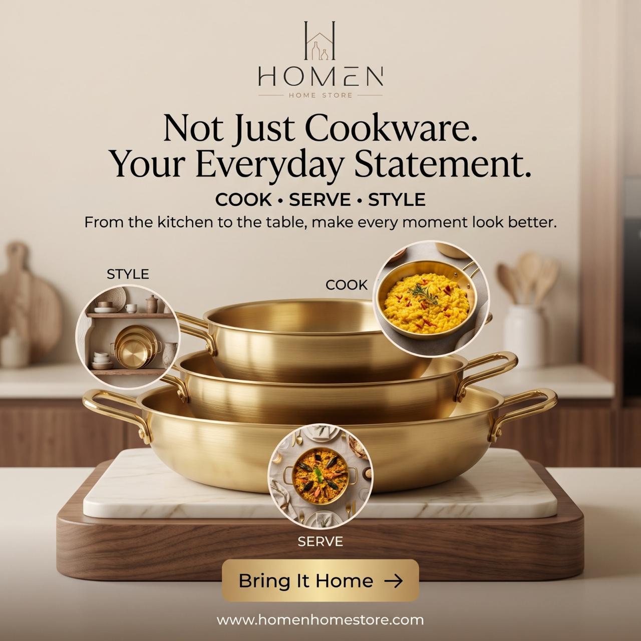 Korean Gold Ramen Pot with Handles