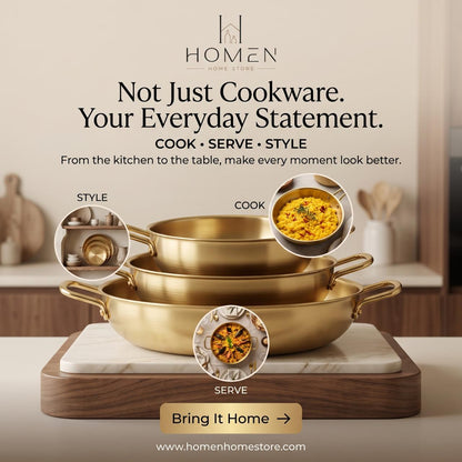 Korean Gold Ramen Pot with Handles