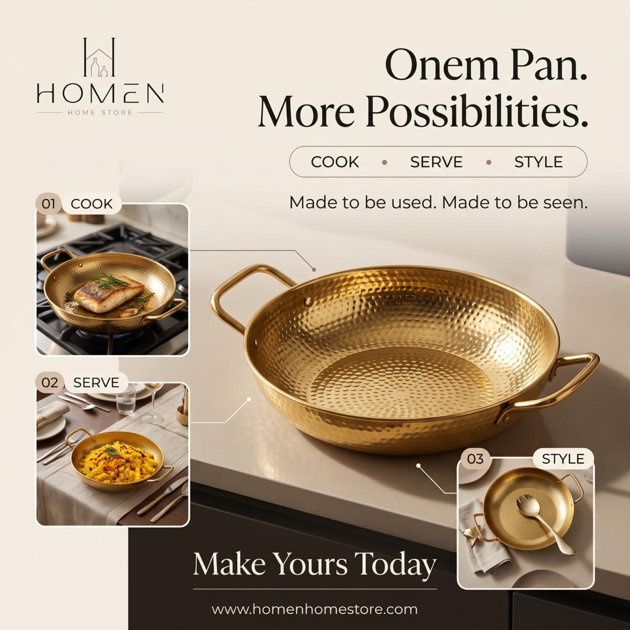 Korean Gold Ramen Pot with Handles