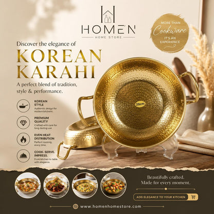 Korean Gold Ramen Pot with Handles