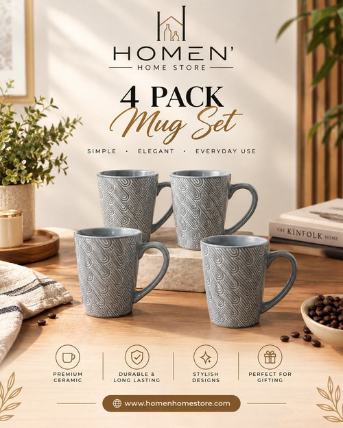 4 Pack Mug Set