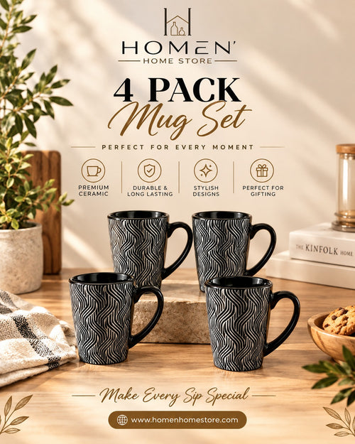 4 Pack Mug Set