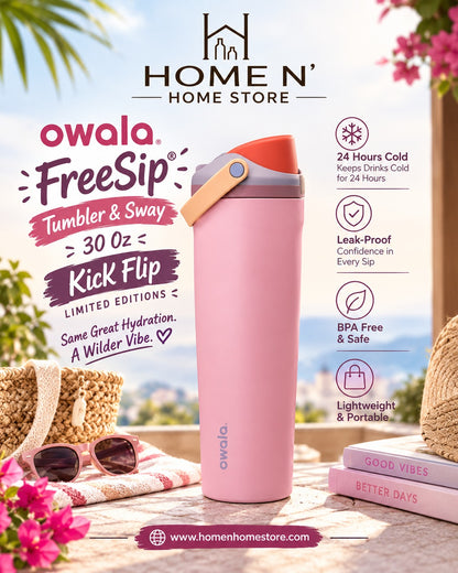 Owala FreeSip® Tumbler & Sway | 30 Oz | Kick Flip LIMITED EDITIONS
