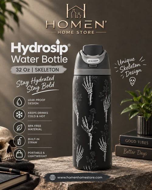 Hydro sip Water Bottle | 32 Oz | SKELETON