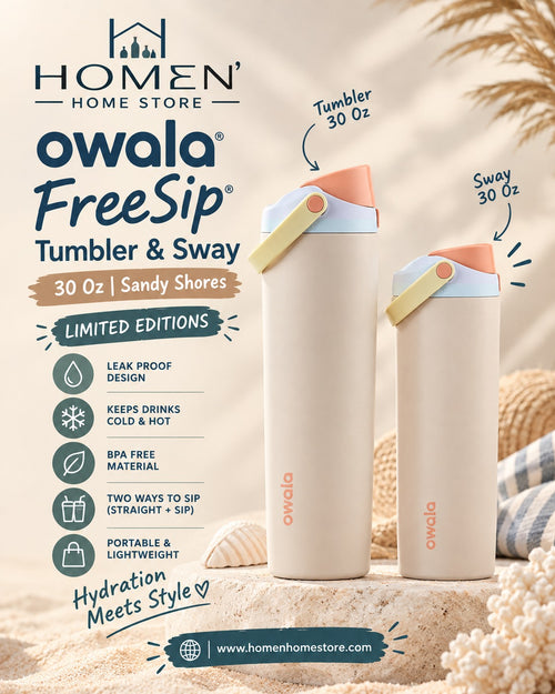 Owala FreeSip® Tumbler & Sway | 30 Oz | Sandy Shores LIMITED EDITIONS