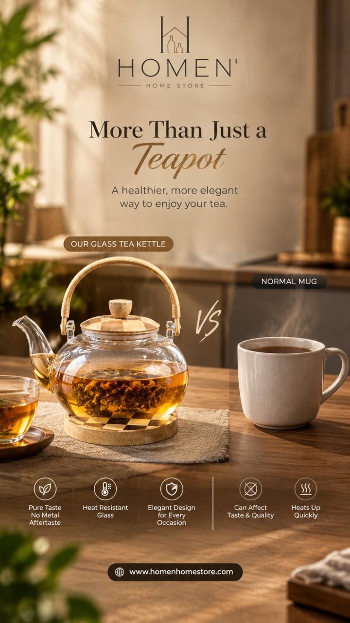 Homen’ Home Elegant Glass Tea Pot