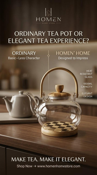 Homen’ Home Elegant Glass Tea Pot
