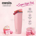 Owala FreeSip Sway 30oz Stainless Steel Water Bottle – Sugar High Pink Insulated Tumbler