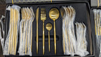 Protugese high quality cutlery set golden