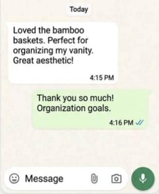 WhatsApp customer review 2