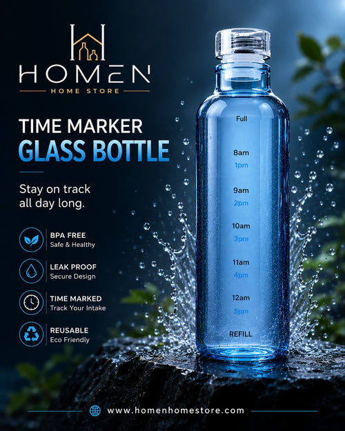 Time Marker Glass Bottle