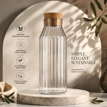 Glass Cork Bottle - 1000ml