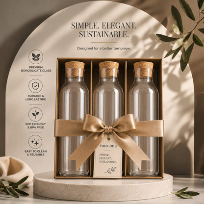 Glass Cork Bottle - 1000ml