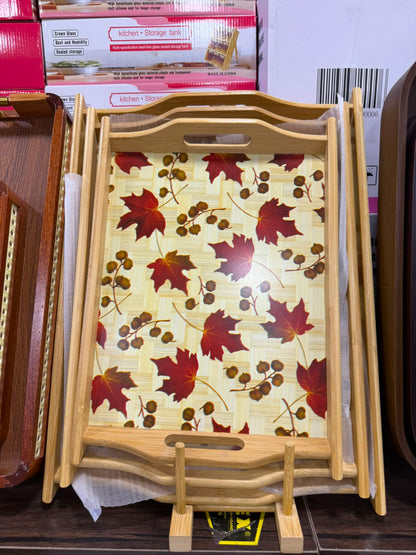 Bamboo Trays Set