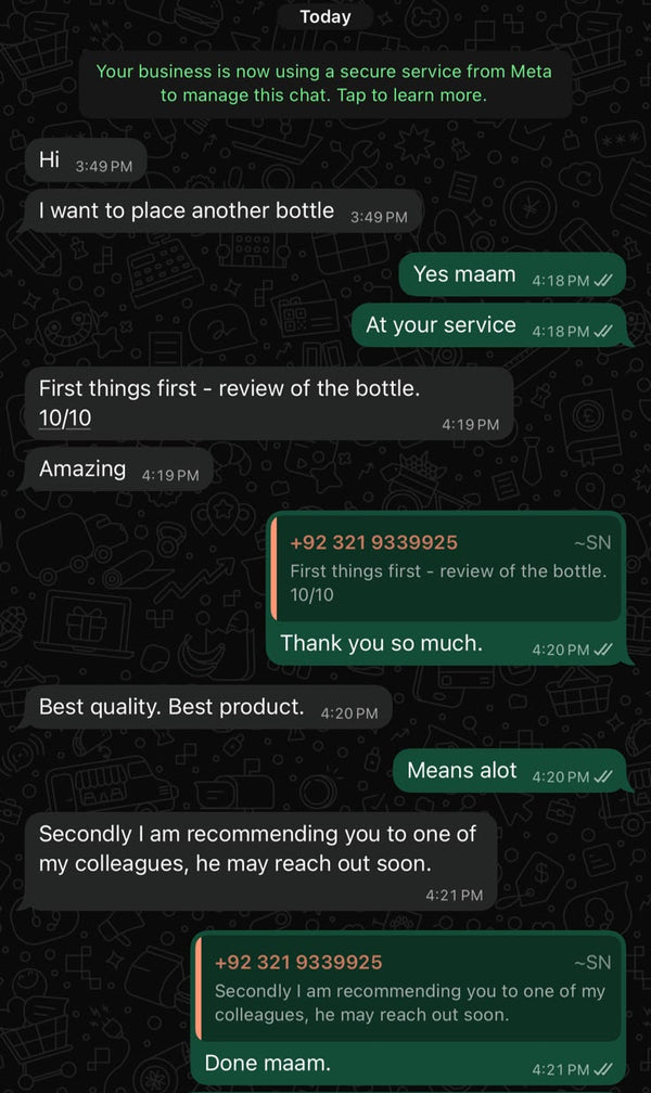 WhatsApp customer review 4