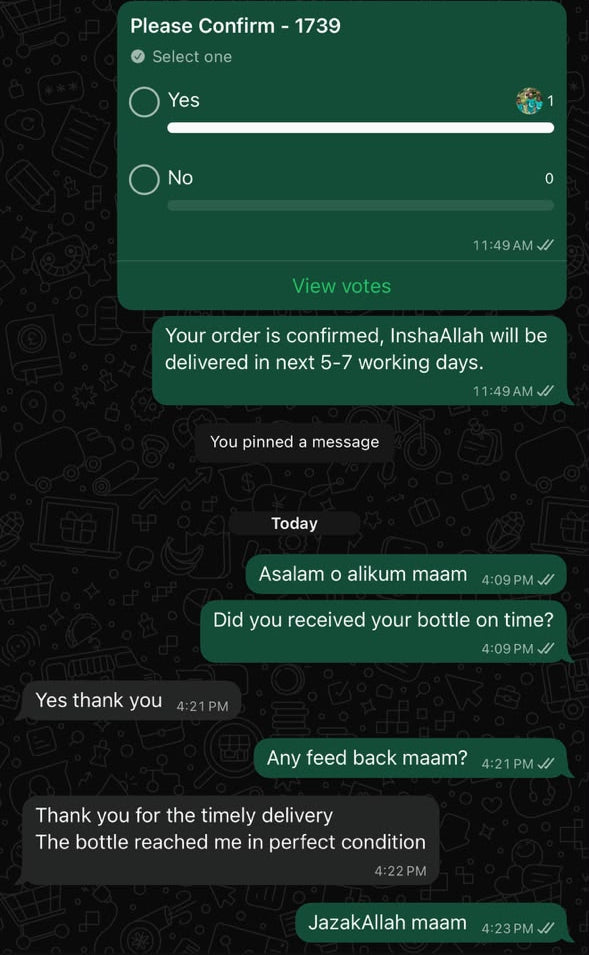 WhatsApp customer review 5