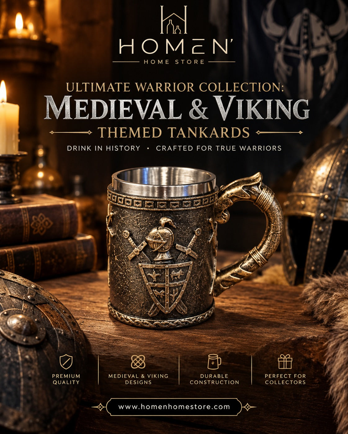 Ultimate Warrior Collection: Medieval & Viking Themed Tankards