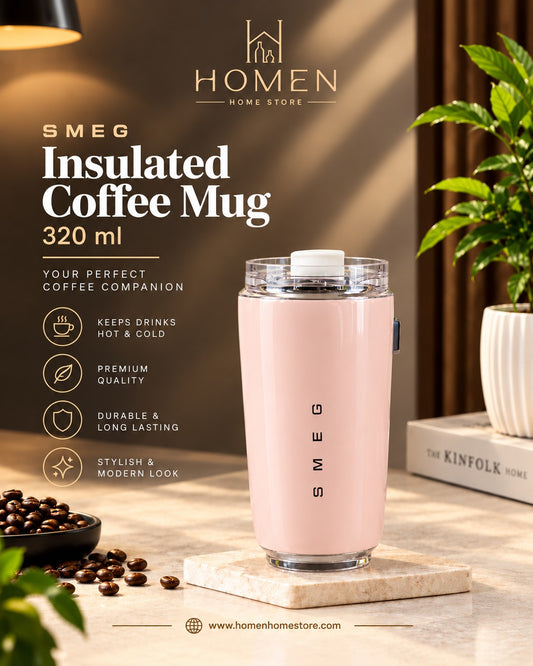 Smeg Insulated Coffee Mugs 320 ml - Pink