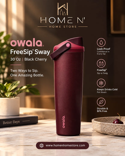 Owala FreeSip® Sway | 30 Oz | Black Cherry