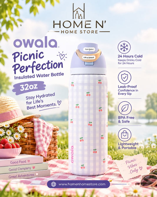 Owala Picnic Perfection Insulated Water Bottle – 32oz