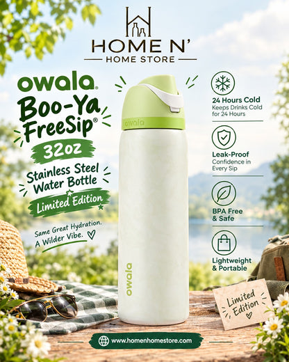 Owala Boo-Ya FreeSip 32oz Stainless Steel Water Bottle – Limited Edition