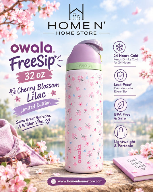 Owala FreeSip | 32 Oz | Cherry Blossom lilac