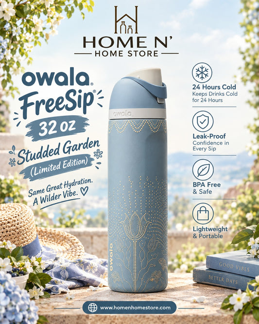 Owala FreeSip® | 32 oz | Studded Garden ( Limited Edition )