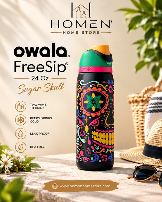 Owala FreeSip® | 24 Oz | Sugar Skull