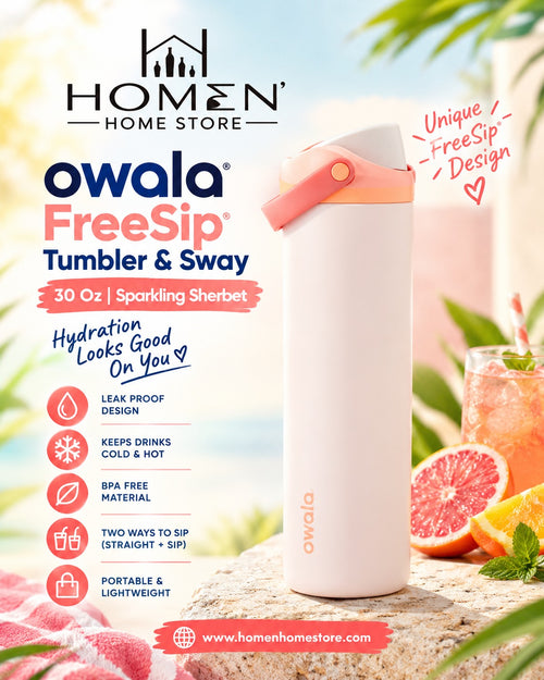 Owala FreeSip® Tumbler & Sway | 30 Oz | Sparkling Sherbet