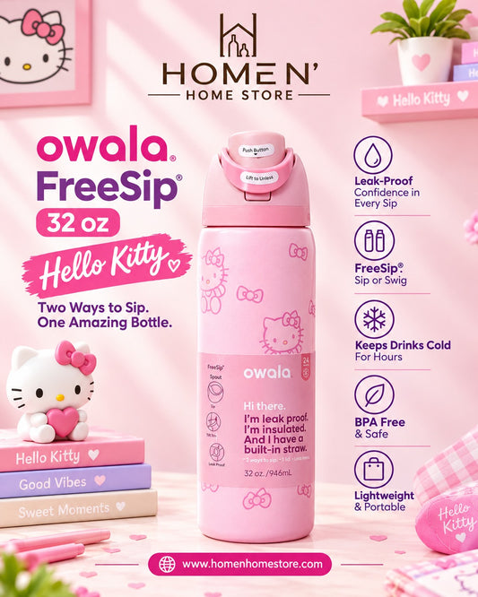 Owala FreeSip | 32 oz | Hello Kitty