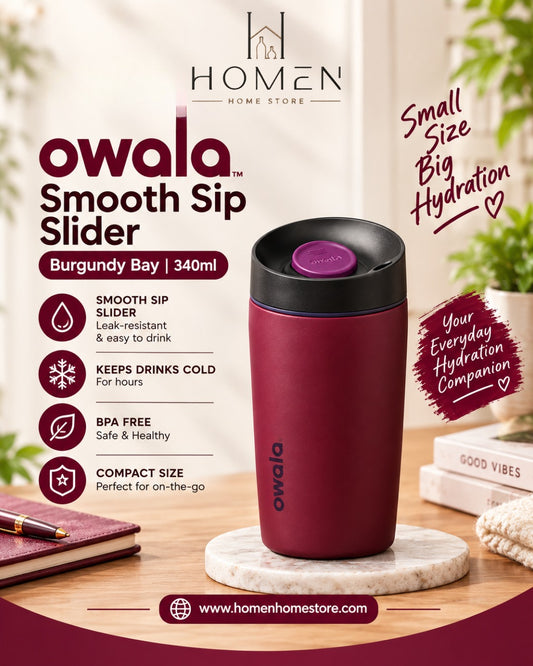 Owala Smooth Sip Slider | Burgundy Bay | 340ml