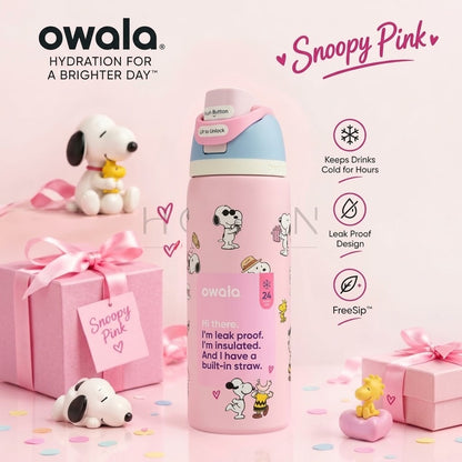 Owala FreeSip® | 24 Oz | Snoopy pink