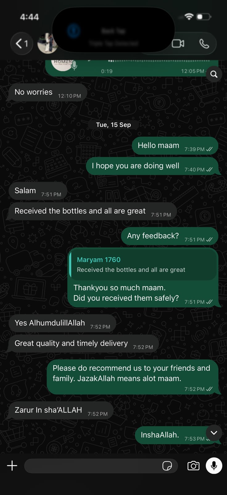 Real chats, real orders.