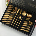 Protugese high quality cutlery set golden