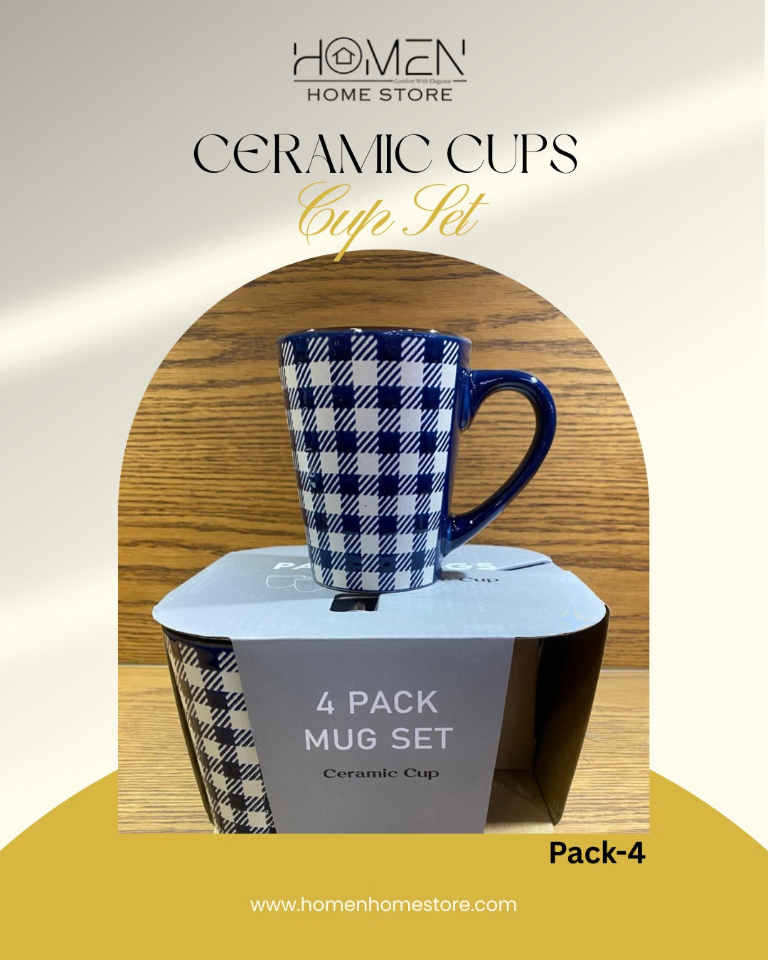4 Pack Mug Set
