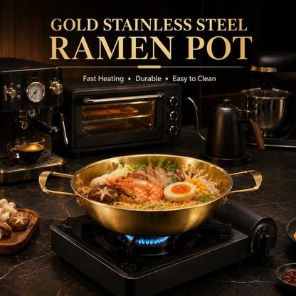Korean Gold Ramen Pot with Handles
