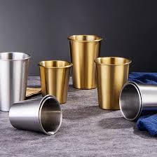 Golden Stainless Steel Glass