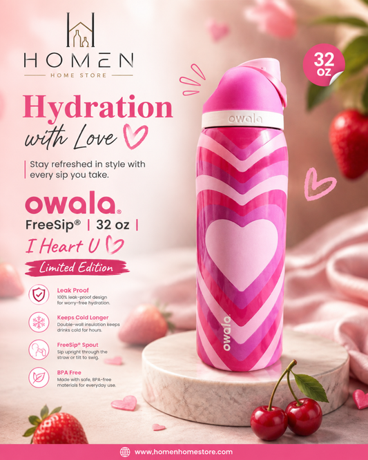 Owala FreeSip® | 32 oz | I Heart U (Limited Edition)