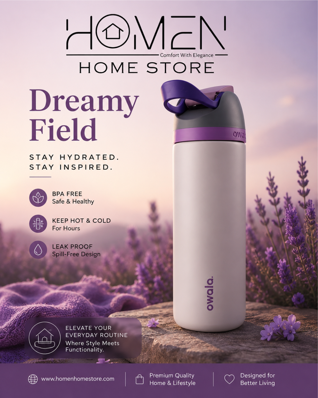 Owala FreeSip® | 32 Oz |  Dreamy Field