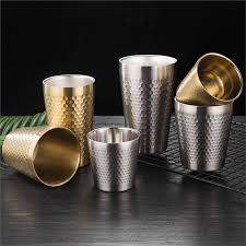 Golden Hammered Glass