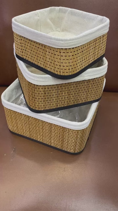 Multipurpose Bamboo Baskets - Set of 3