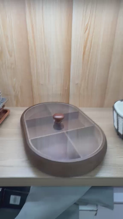 6 Partition Bamboo Dry Fruit Box