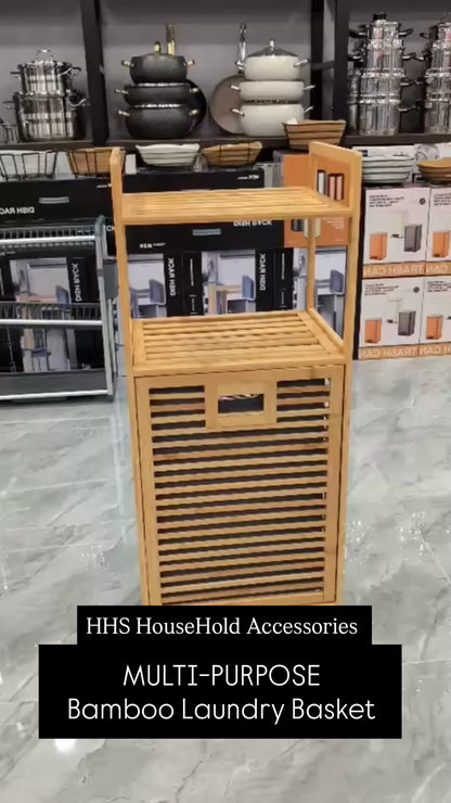 Multipurpose Bamboo Laundry Basket