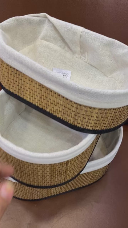 Multipurpose Bamboo Baskets - Set of 3