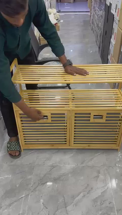 Multipurpose Bamboo Laundry Basket