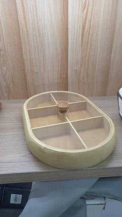 6 Partition Bamboo Dry Fruit Box
