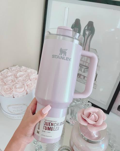 Stanley Quencher H2.0 FlowState™ Tumbler|40 Oz| Pink Aster Shimmer