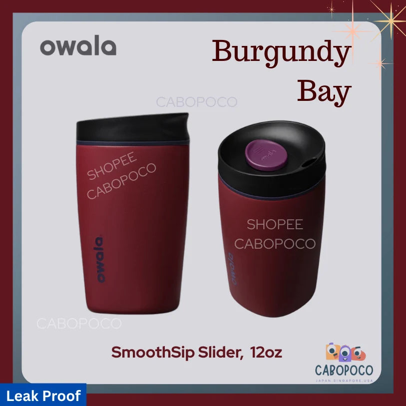 Owala Smooth Sip Slider | Burgundy Bay | 340ml