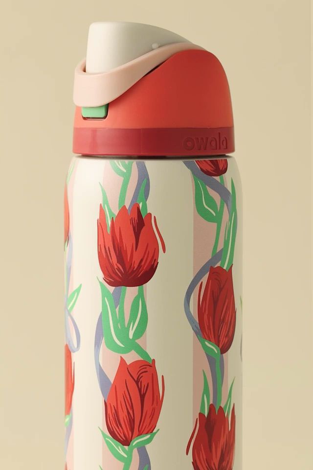 Owala FreeSip | 24 Oz | Red Tulips