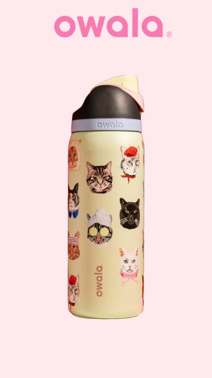 Owala FreeSip® | 24 Oz | Cat Collage